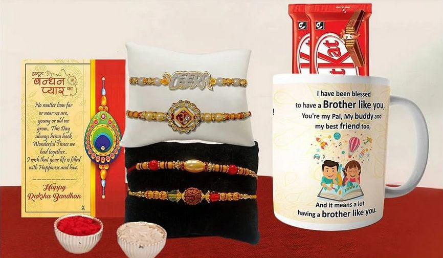 Rakhi with mugs
