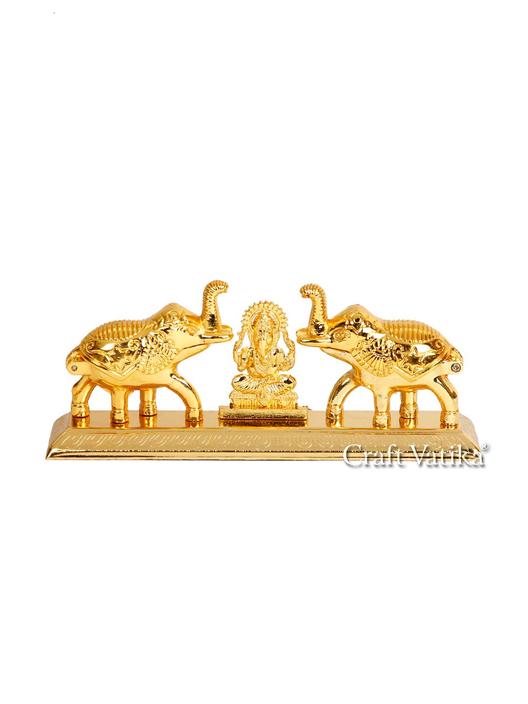 Metal Ganesha Chandan Roli Kumkum Dani Box